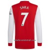 Camiseta de fútbol Manga Larga Arsenal Bukayo Saka 7 Primera Equipación 2021/22 - Hombre